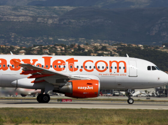EasyJet Airplane on Airport Runway