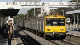 File image of a passenger at a train station in Portugal.