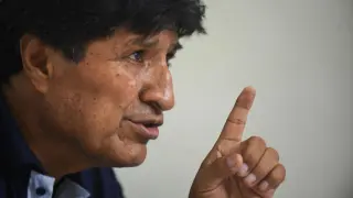 The former president of Bolivia, Evo Morales, in an interview with Reuters.