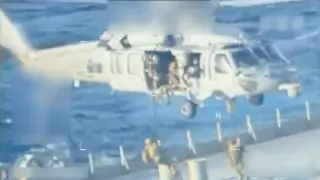 US soldiers during the seizure this Wednesday of an oil tanker off the coast of Venezuela.