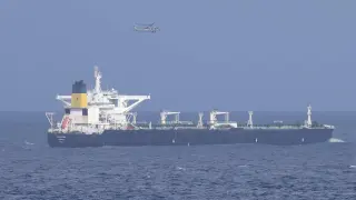 Image of the tanker, flying the Panama flag, intercepted on Saturday, December 20 in Caribbean waters.