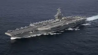 The aircraft carrier 'USS Abraham Lincoln'.