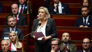 Marine Le Pen on November 4 at the National Assembly.