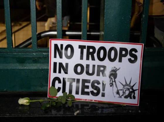 One of the messages that can be read on the streets of Minneapolis after the death of Renee Nicole Good.