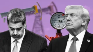 Photomontage of Nicolas Maduro, president of Venezuela, and Donald Trump, president of the United States.