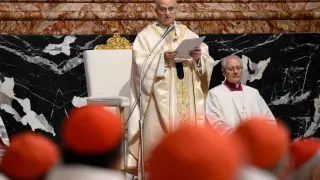 Leo XIV this Thursday in the Vatican in a meeting with the cardinals.