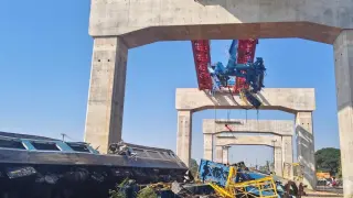 Place where the accident was recorded due to the collapse of the crane.