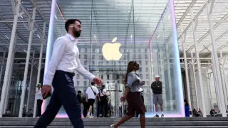 An Apple store on Fifth Avenue in New York.