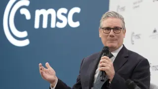 The Prime Minister of the United Kingdom, Keir Starmer, during his speech this Saturday at the Munich Security Conference.