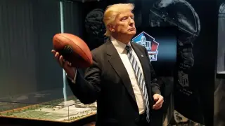 Donald Trump, at the NFL Hall of Fame in Canton, Ohio, in 2016