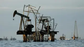 Offshore oil platform.